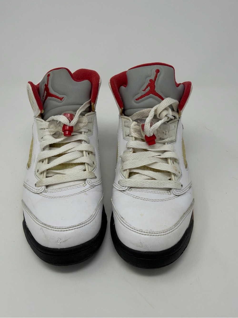 Jordan Air Jordan 5 Retro Fire Red White/Red/Black High Top Sneakers 440888-100